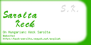 sarolta keck business card